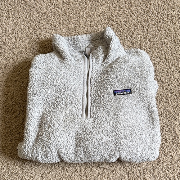 Patagonia Light Gray Sherpa Fleece Jacket - Picture 1 of 1